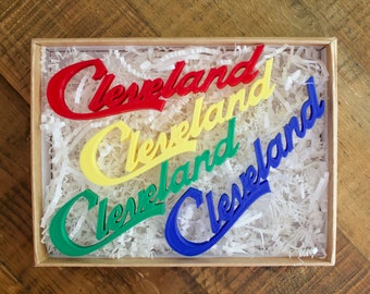 6" Script Cleveland Sign Magnet