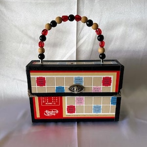 Scrabble Recycled Gameboard Handbag Purse