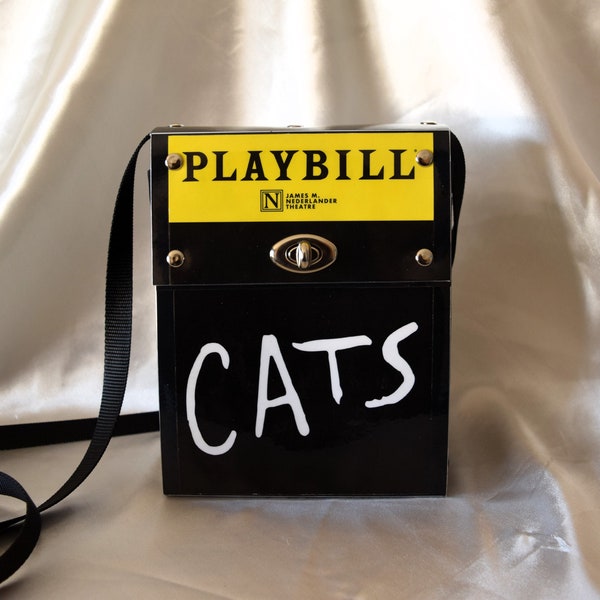 Cats Playbill recycled reclaimed Handbag Purse ~Shoulder Strap~