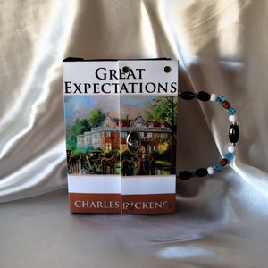 Great Expectations Recycled Book Cover Jacket Purse Handbag ~Beaded~