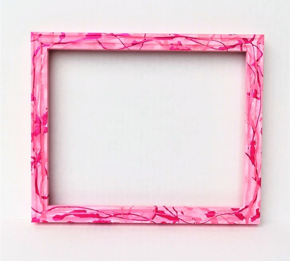 Pink Picture Frame Wall Decor Wall Photo Frame Girls Room Etsy
