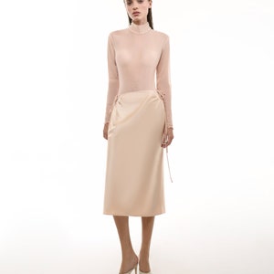 Silk skirt, Midi silk skirt, Maxi silk skirt, office skirt, satin skirt, Cocktail skirt, Sexy skirt, Casual skirt, High waisted skirt