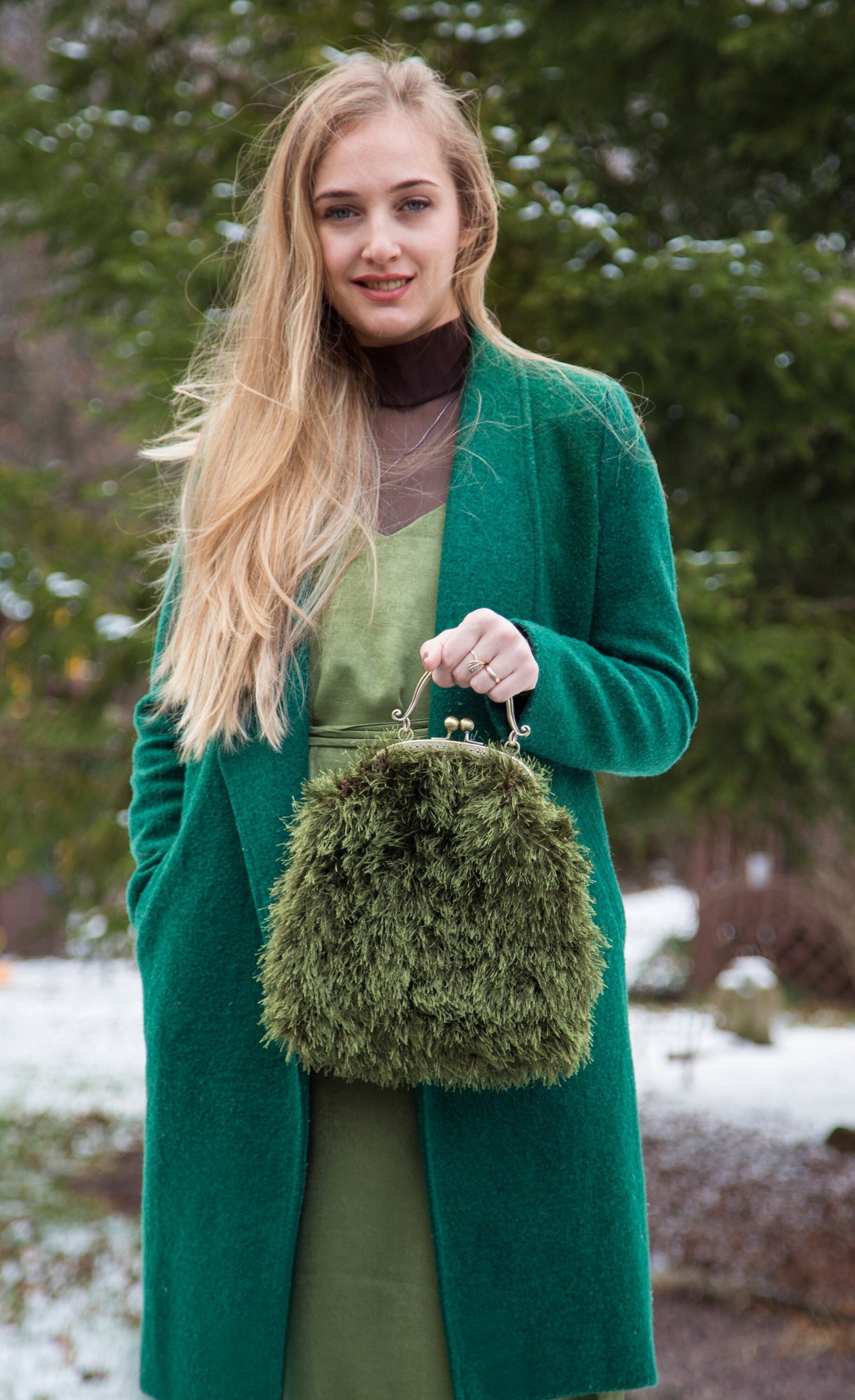 fluffy fur bag