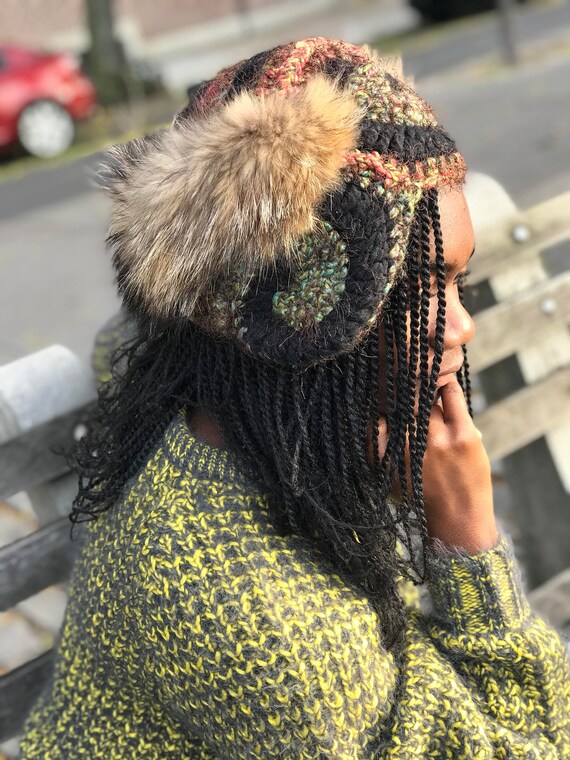 Black and Brown  crochet mink hats Amazon.com: 2 Pack Parent-Child Knit Hat Mother & Child Baby  main image 4