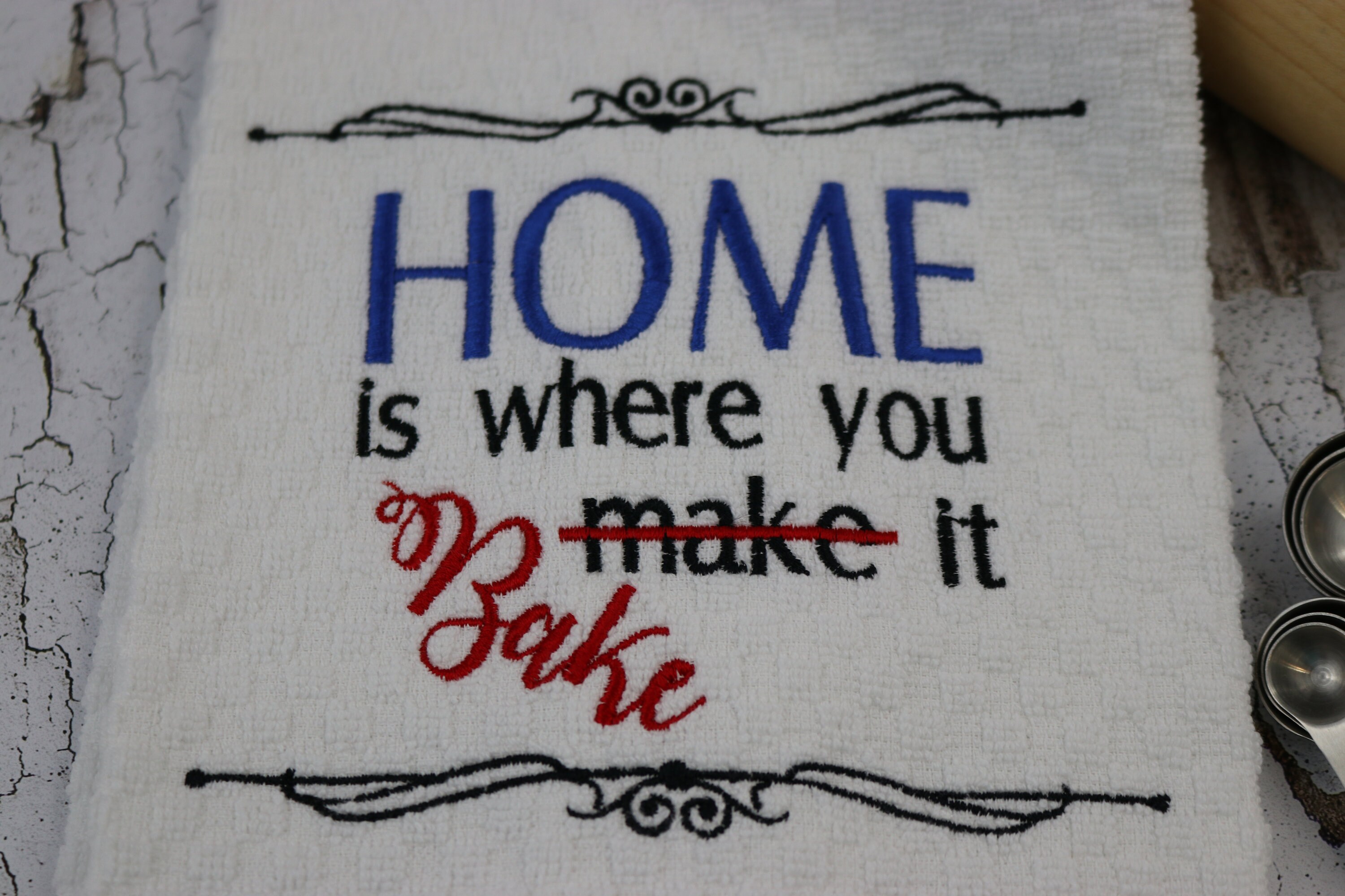 Bestickte Küchentuch Küche Dekor benutzerdefinierte | Etsy