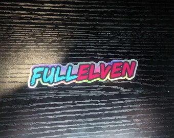 FullElven Holographic Logo Sticker