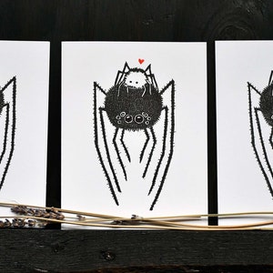 Spider Friends Wenskaart Set van drie kaarten met enveloppen