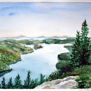 Custom Watercolor Landscape Painting, Hand Painted Personalized Watercolor Painting image 8