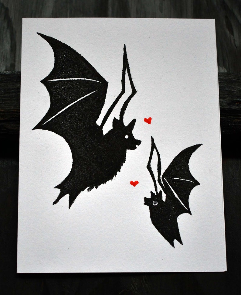 Bat Friends Blank Greeting Card with Envelope image 2