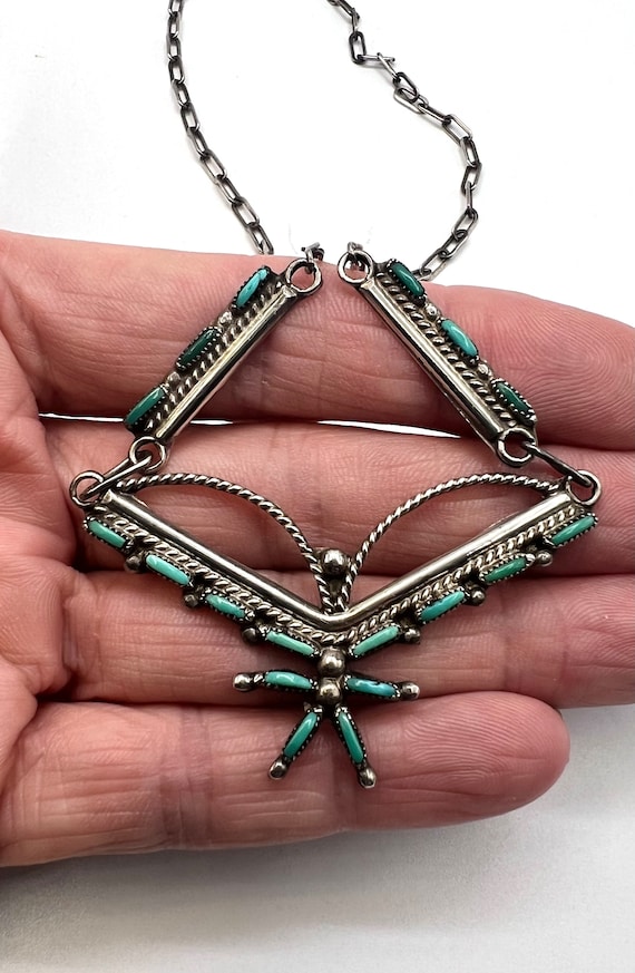 Early Signed Zuni Handmade Sterling Silver Natural