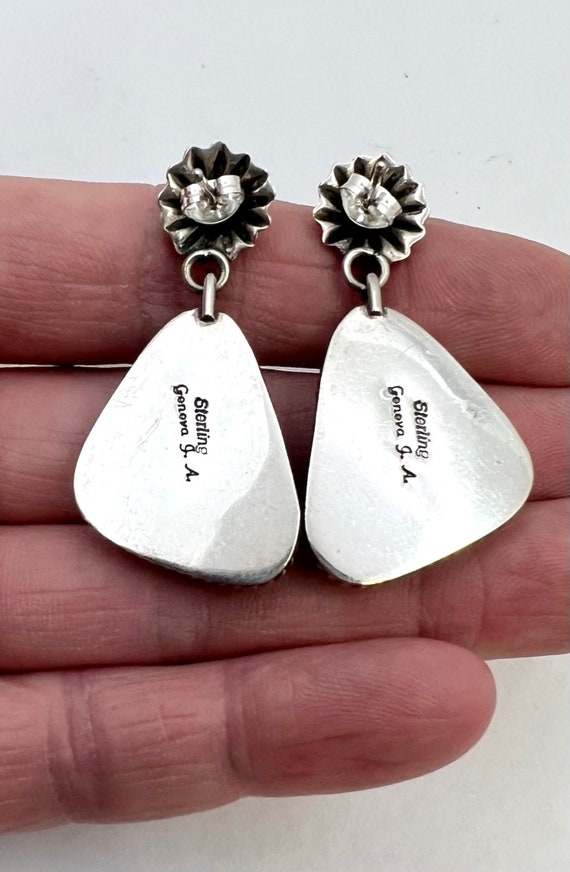 あっちゃん　LFC Geneva Apachito ジェネバ アパチート Geneva Apachito Signed Navajo Sterling Silver Natural Blue Moon
