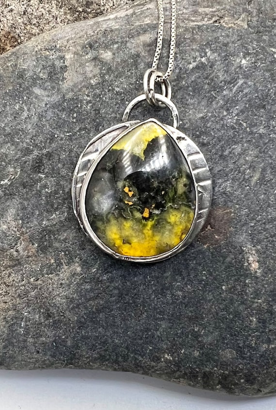 Signed Handmade Sterling Silver Yellow Bumblebee J