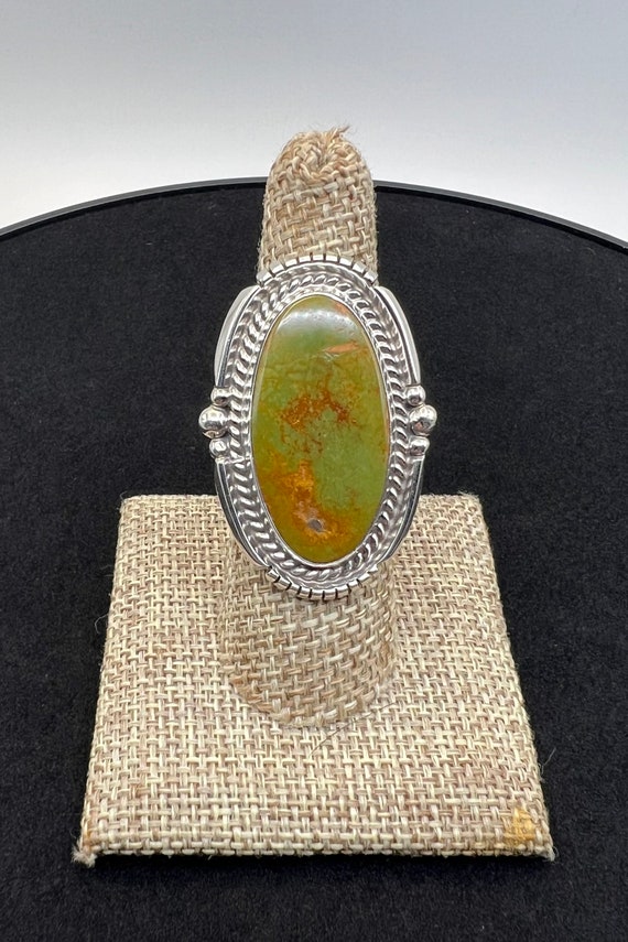 Expressive Navajo Bumblebee Jasper Sterling Silver Ring Native American Expressive Navajo Bumblebee Jasper Sterling Silver Ring Native American
