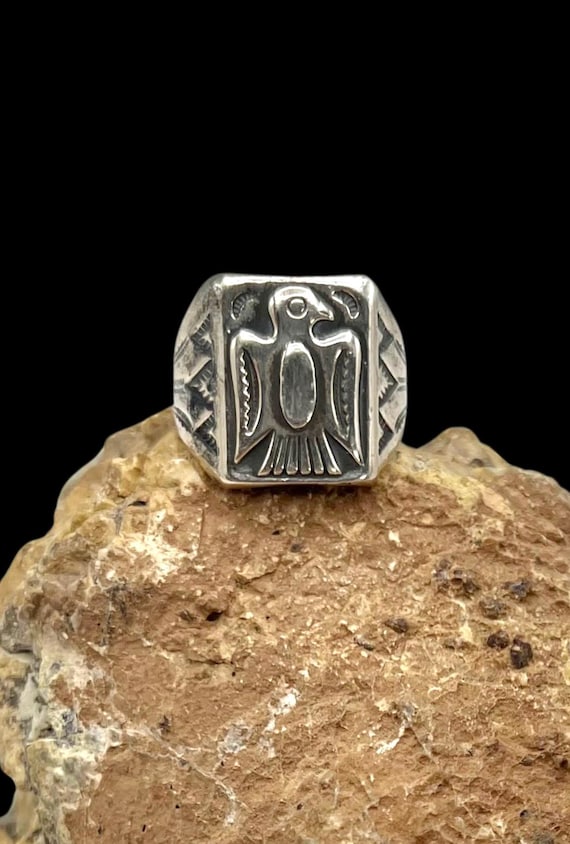 Navajo Bell Trading Post フレッドハービースタイル Bell Trading Style Navajo Style Sterling Silver Thunderbird