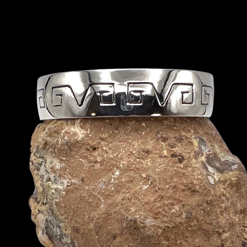Azteca Floral Cuff in Silver