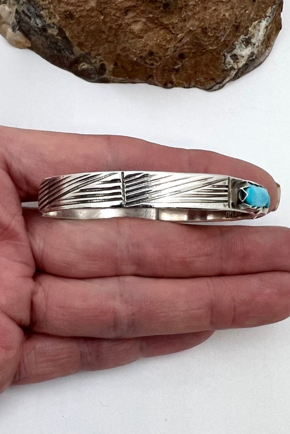 Rare Fabian Cheama Zuni Handmade Sterling Silver … - image 4