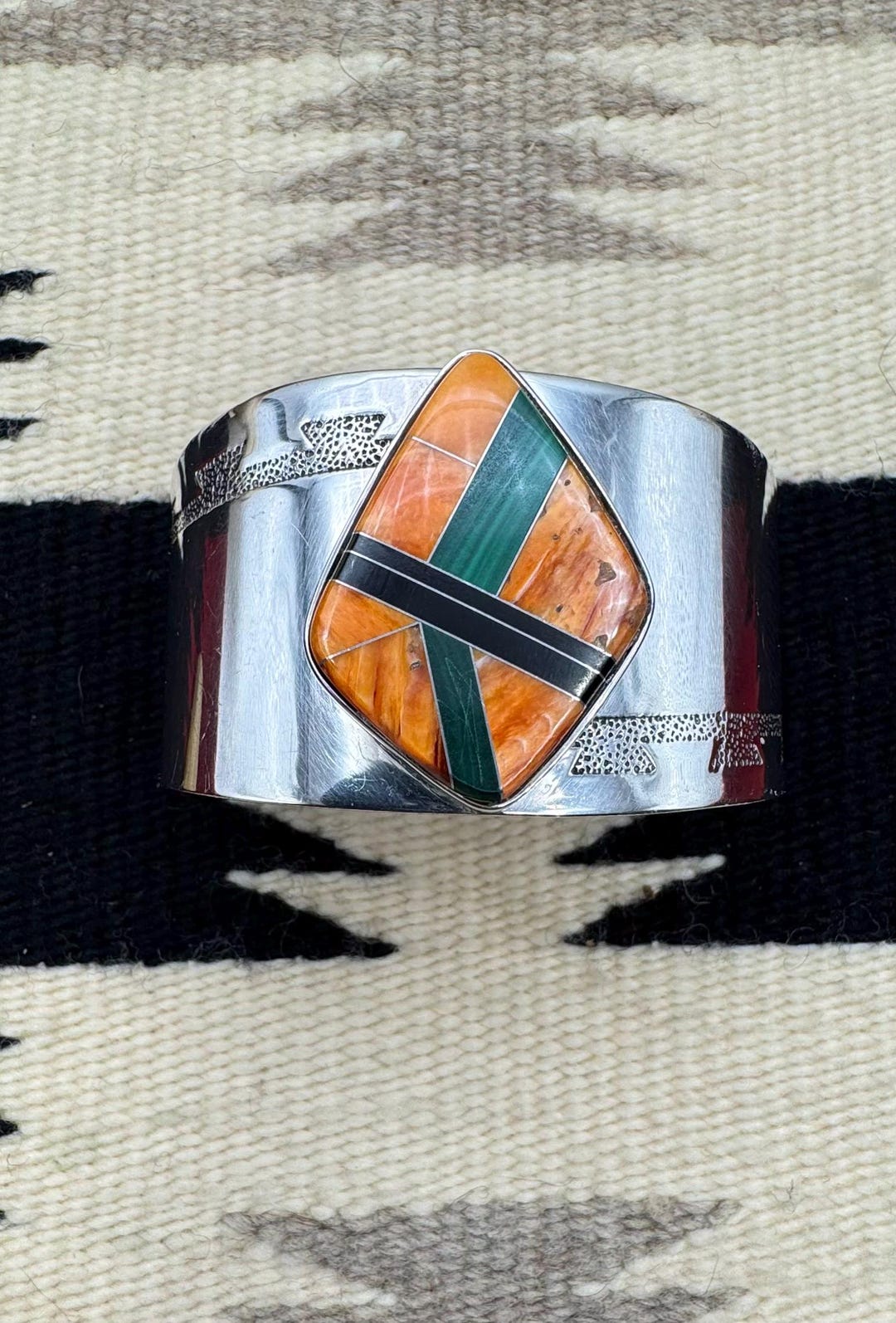 Jay King Brian Bruce Southwest Sterling Silver Spiny Oyster Malachite ...