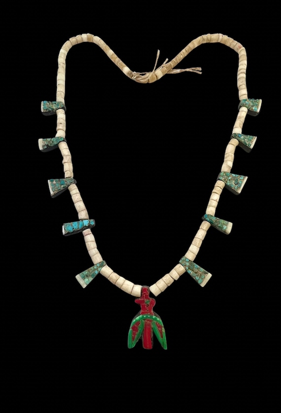 1930’s Santo Domingo Pueblo Natural Turquoise Bone