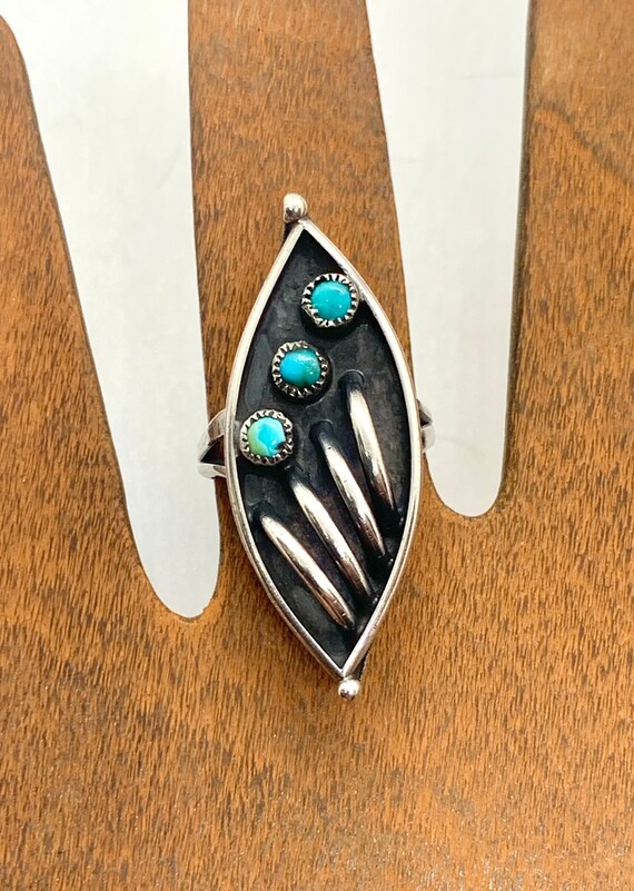 Duane Dishta Zuni Sterling Silver Turquoise Petit