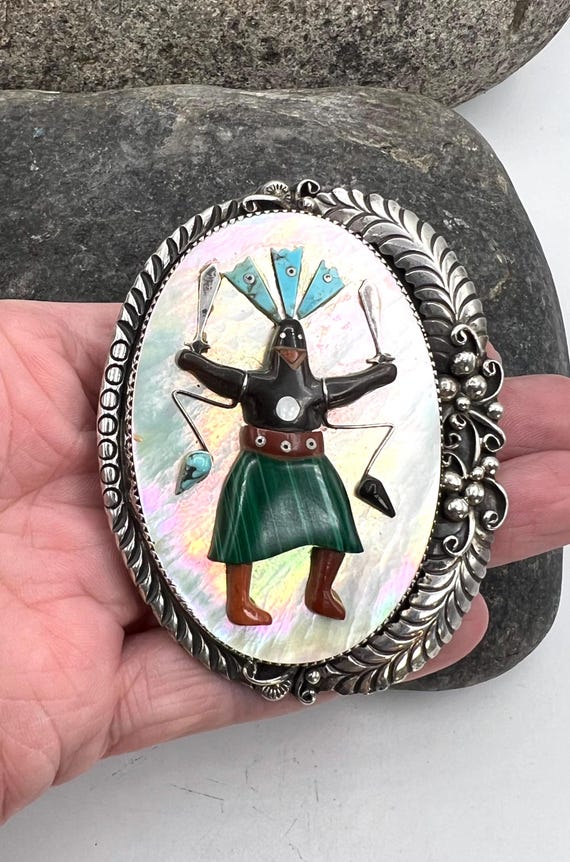 Huge And Rare Vintage Zuni Apache Mntn Dancer Native American Jewelry Silver Buckle Huge And Rare Vintage Zuni Apache Mntn Dancer Native American Jewelry Silver Buckle