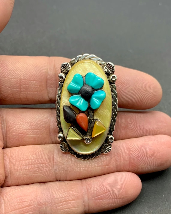 Mike Simplicio Signed Zuni Sterling Silver Multi S