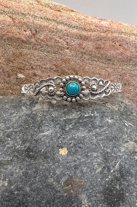 Authentic Fred Harvey Sterling Silver Turquoise Wo