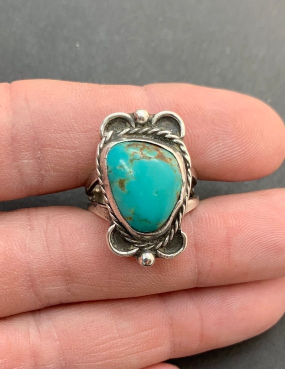 Vintage Navajo Sterling Silver Royston Turquoise R
