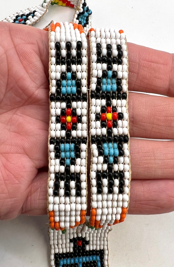 Antique Navajo Handmade Multicolored Seed Bead Th… - image 3