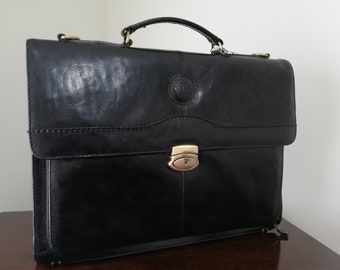 Vintage Enzo Rossi Leather Satchel Bag Leather Crossbody Bag Etsy