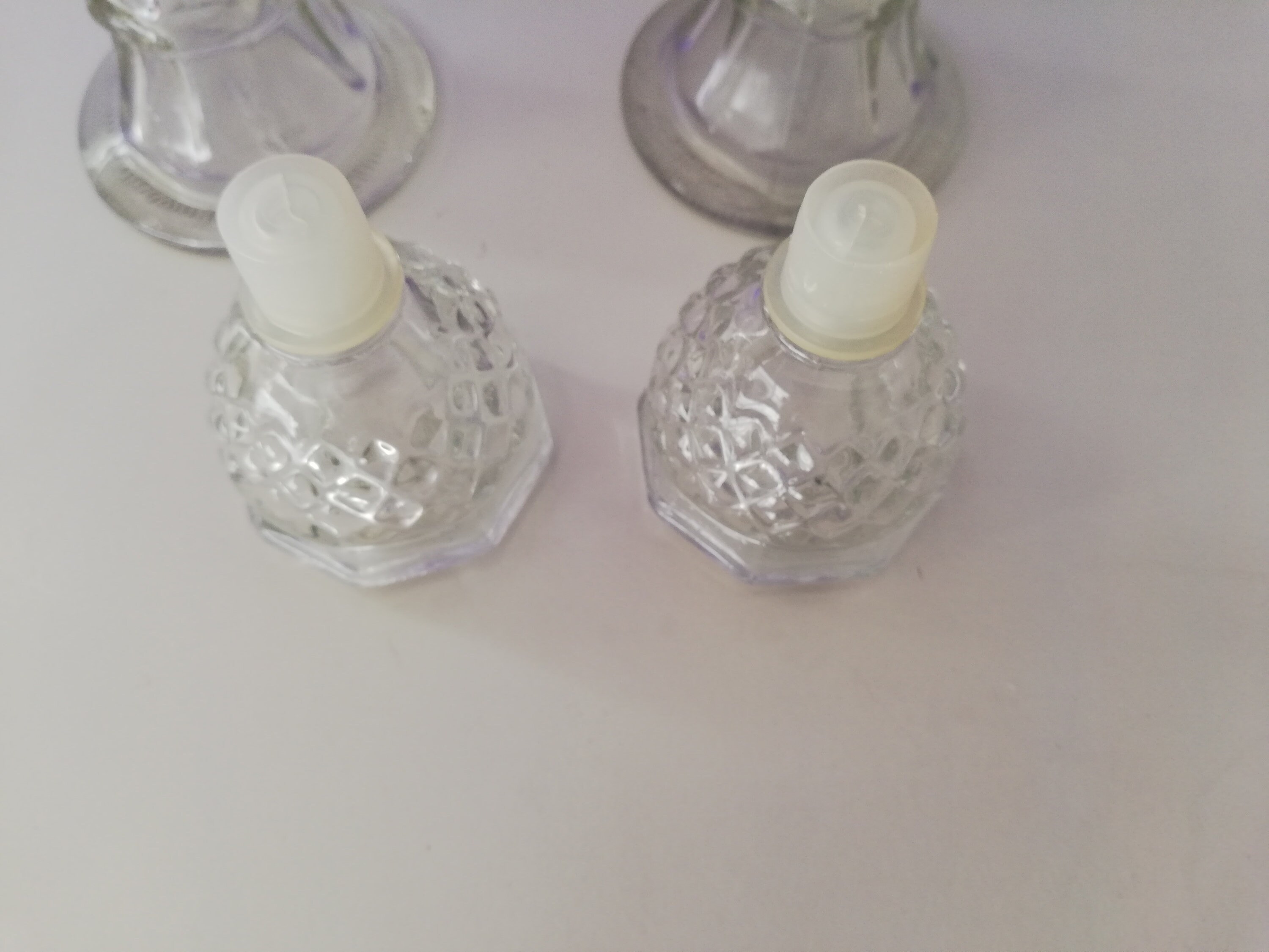 Vintage Avon Candlestick Bottles Glass Candle holders Avon | Etsy