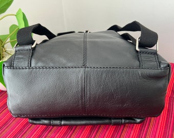 Vintage COLORADO Leather Backpack Black Designer Leather