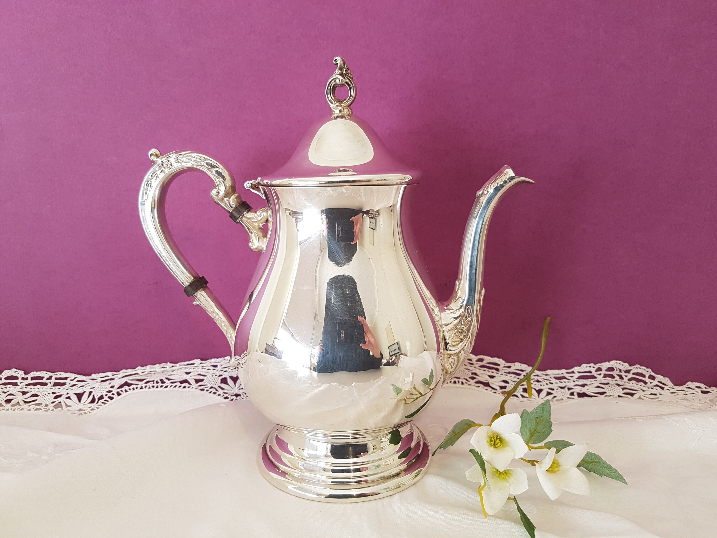 Vintage VINERS Silver Plated Teapot Sheffield England Mid Etsy