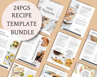 Cookbook Template Etsy
