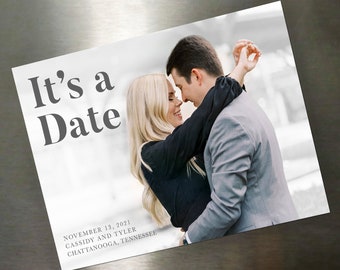 It's A Date Save The Date cards! CUSTOMIZABLE - Free Sample