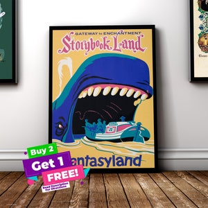 Storybook Land Vintage Disneyland Poster