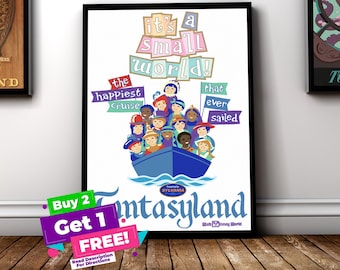 It's A Small World Vintage Disney Parks Poster | Disney World ODER DISNEYLAND