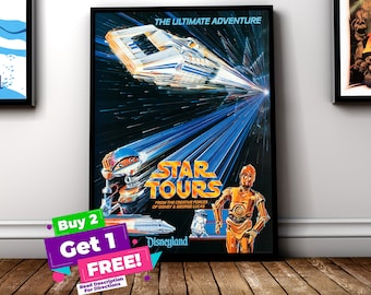 Original Star Tours Vintage Disney Parks Poster | Disney World OR DISNEYLAND