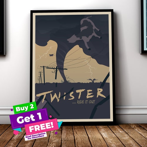 TWISTER Poster Twister Print Twister Art Movie Poster Etsy