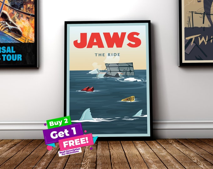 Jaws the Ride Universal Studios Poster Print - Etsy