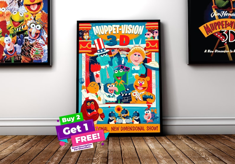 Muppet-vision 3D Art Poster | Disney World's Hollywood Studios - Etsy