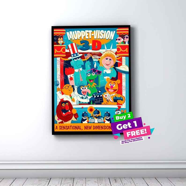 Muppet-vision 3D Art Poster | Disney World's Hollywood Studios - Etsy