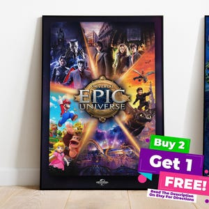 EPISCHE UNIVERSUM Universal Studios Poster Druck