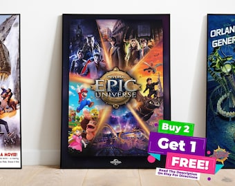 Impresión de póster de EPIC UNIVERSE Universal Studios