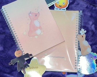 Starry Fox Reusable Sticker Book |Sticker Collection Book, Sticker Storage Book, Sticker Binder, Cottagecore Fall Vibes Sticker Book Album