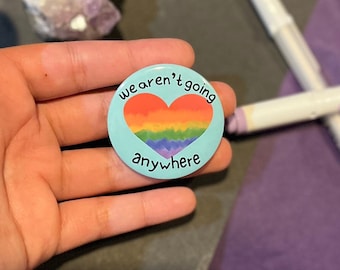 Pride Revolution 1.75in Button- LGBT Pride Pin, Pride Flag Pin, Love is Love Button Pin, Progressive Pride, Backpack Rainbow Pin Buttons