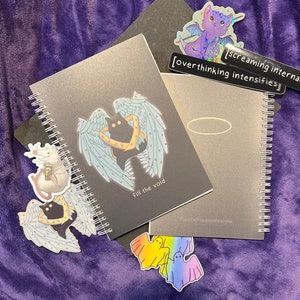 Livro de adesivos reutilizáveis Angel Void Cat biblicamente preciso | Livro de coleção de adesivos, livro de armazenamento de adesivos, álbum de encadernação de adesivos, organizador