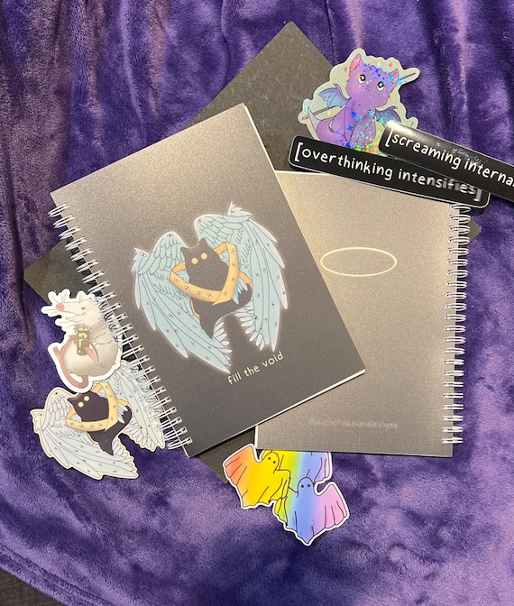 Biblically Accurate Angel Void Cat Reusable Sticker Book | Sticker Collection Book, Sticker Storage Book, Sticker Binder Album, Organizer