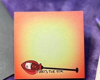Radio Demon Sticky Note | Das ist The Tea Briefpapier, Hazbin Hotel Sticky Note, Kawaii Sticky Note, Post it Memo Pad, Cartoon Bürobedarf