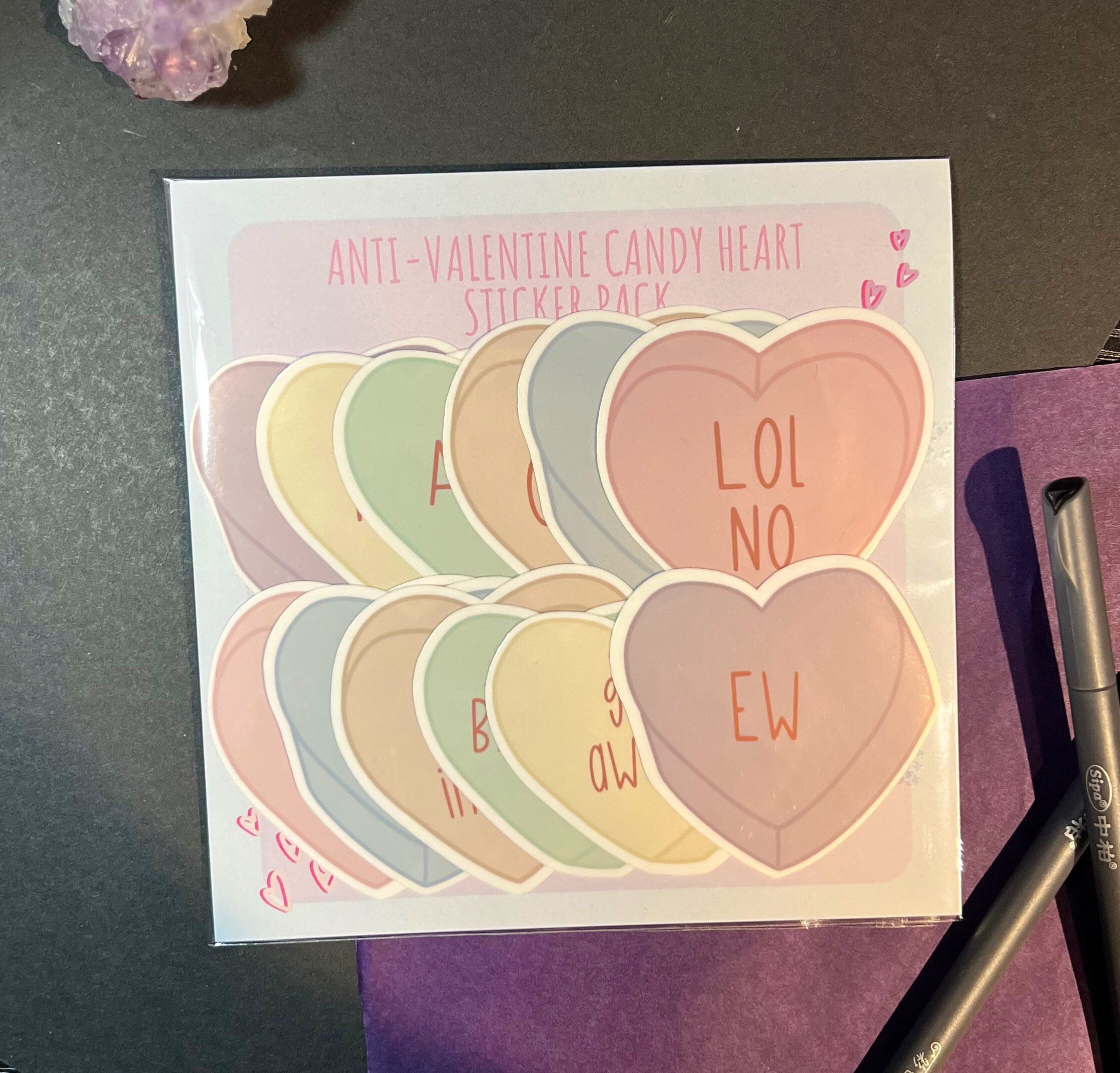 Candy Hearts Sticker Sheet - The Outrage