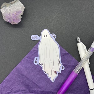 Pegatina de fantasma de ansiedad/Pegatina de fantasma, Pegatina de Halloween, Pegatinas espeluznantes, Pegatina kawaii, Fantasma pastel, Pegatina de ansiedad, Pegatinas de fantasma lindas